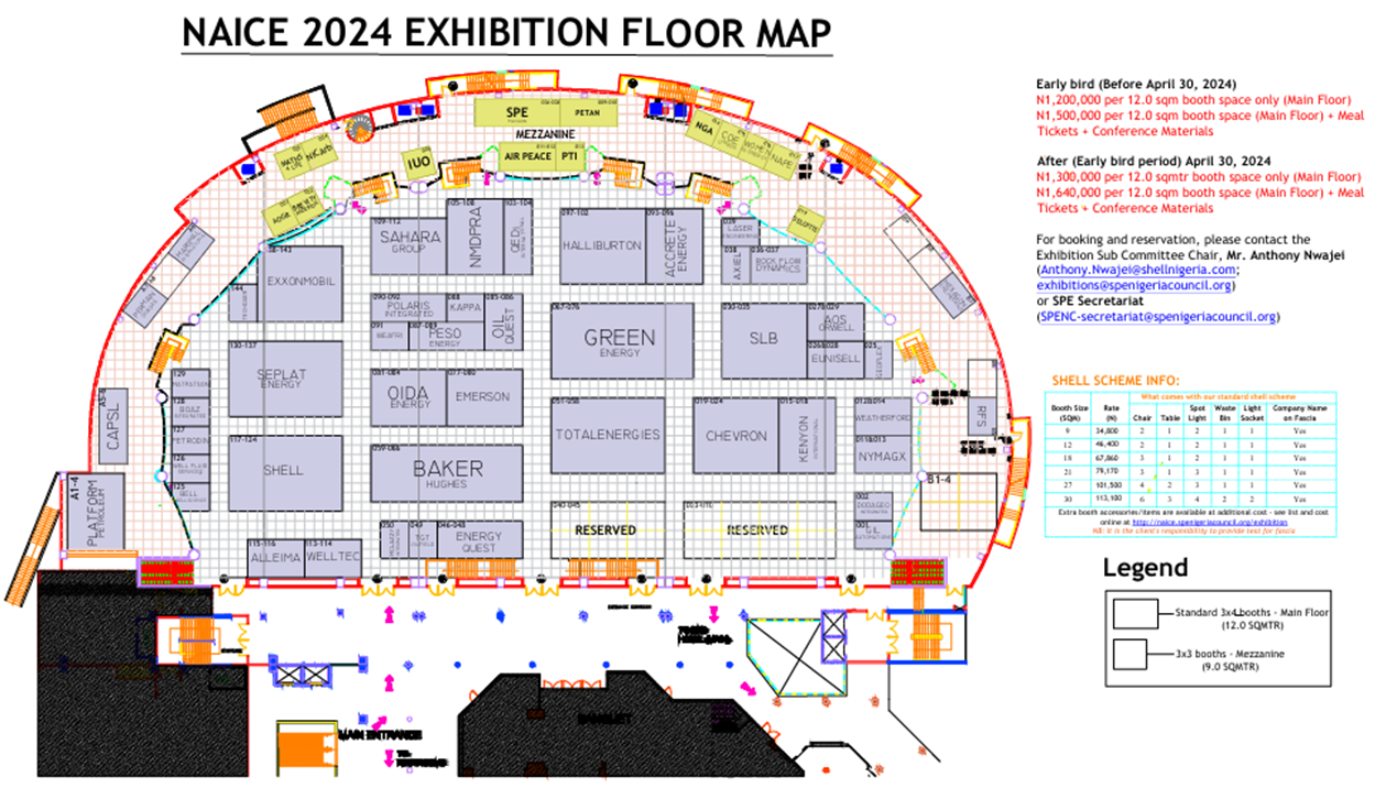 NAICE 2024 Exhibitors Map
